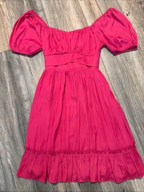 Altar'd State Hot Pink Strapless Dress
